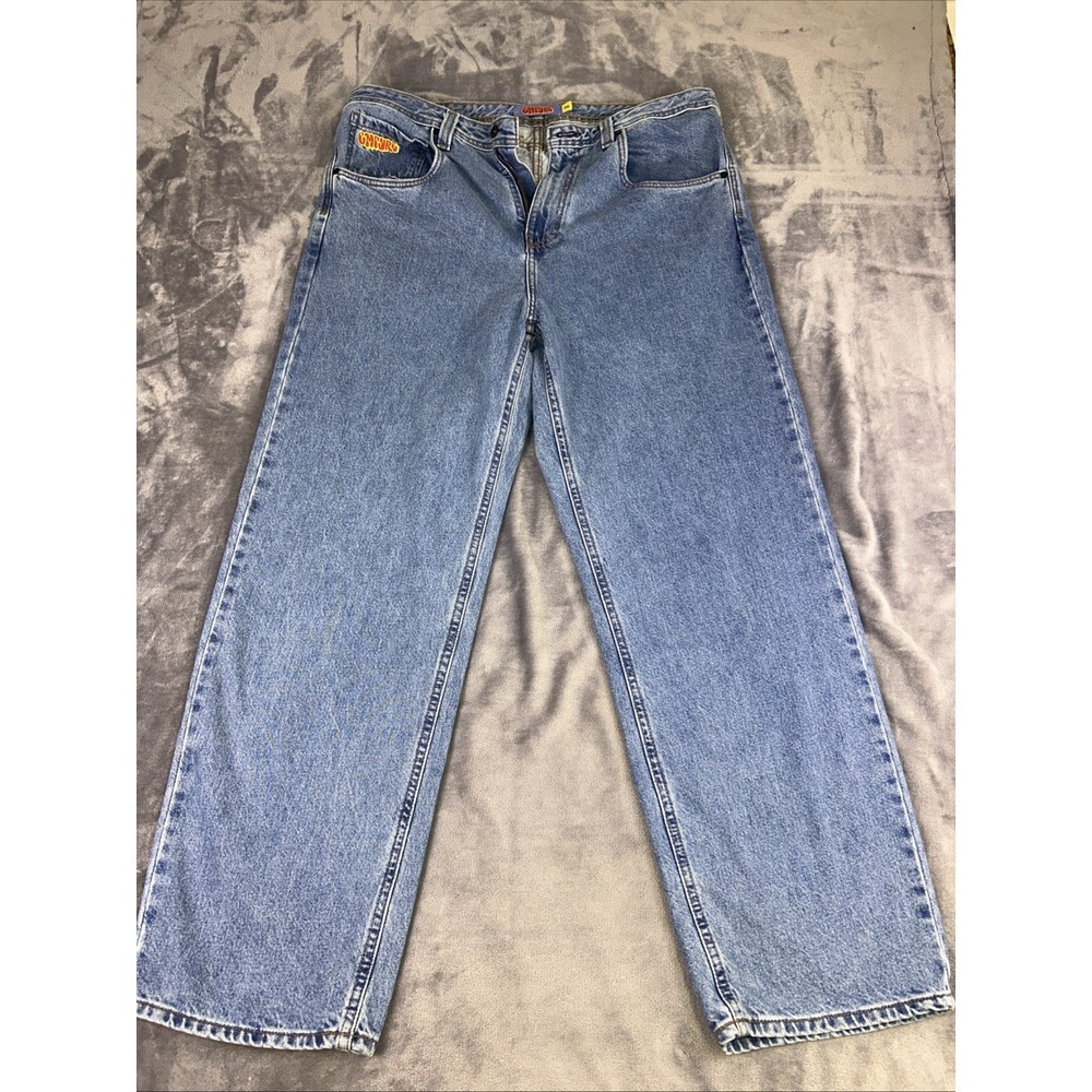 Empyre Jeans Mens 36x30 Blue Denim Relax Fit Light Wash Baggy Skate Y2K 90s VTG
